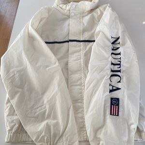 Nautica White Windbreaker Jacket